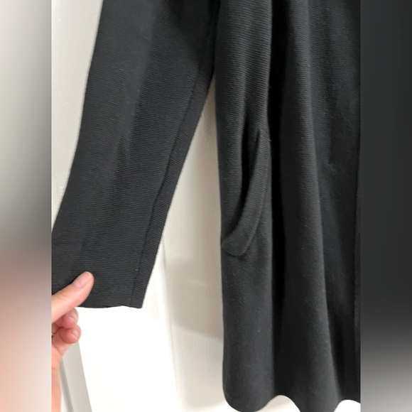 Jcrew Factory long sweater blazer open front cardigan black size small - Picture 8 of 9